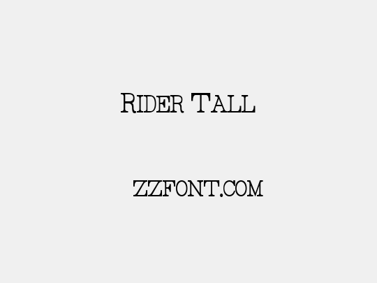 Rider Tall