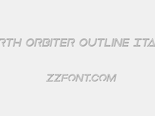 Earth Orbiter Outline Italic
