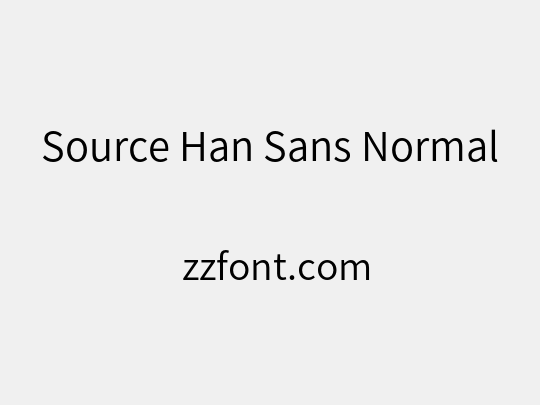 Source Han Sans Normal