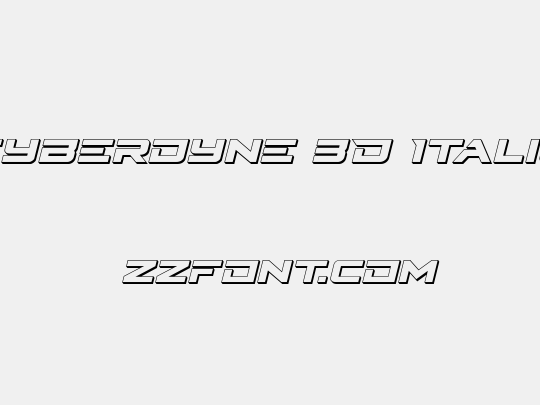 Cyberdyne 3D Italic