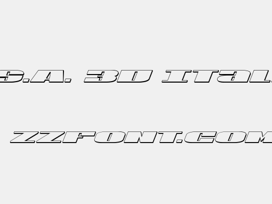 U.S.A. 3D Italic