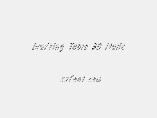 Drafting Table 3D Italic