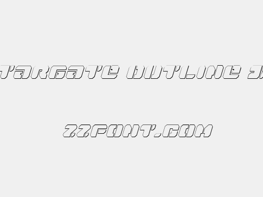 Dan Stargate Outline Italic