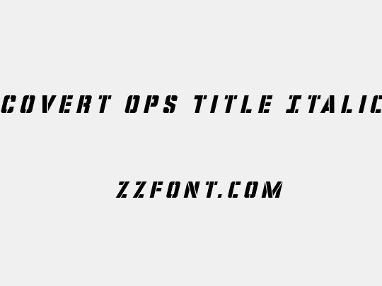 Covert Ops Title Italic