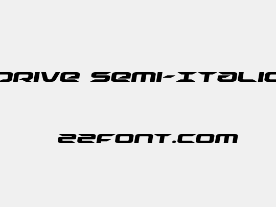 Drive Semi-Italic