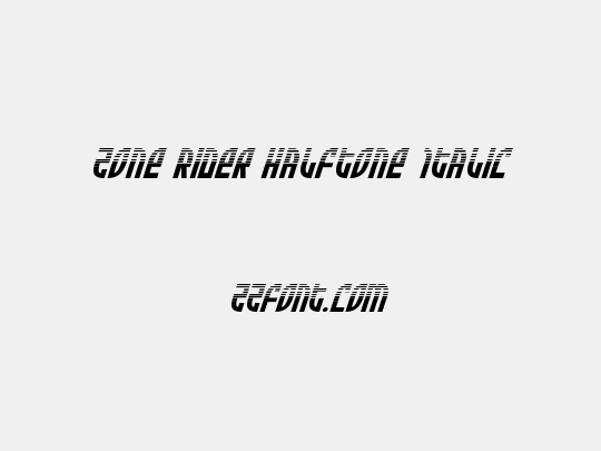 Zone Rider Halftone Italic