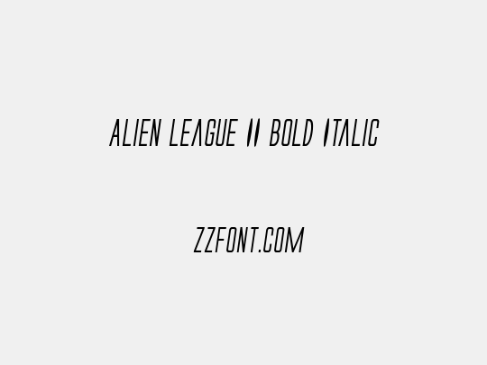 Alien League II Bold Italic
