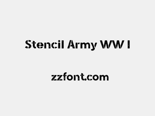 Stencil Army WW I