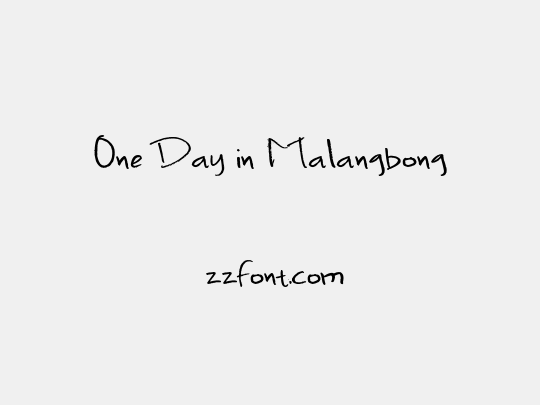 One Day in Malangbong