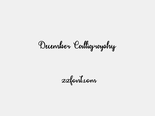 December Calligraphy