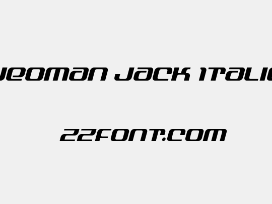 Yeoman Jack Italic