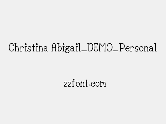 Christina Abigail_DEMO_Personal
