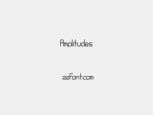 Amplitudes