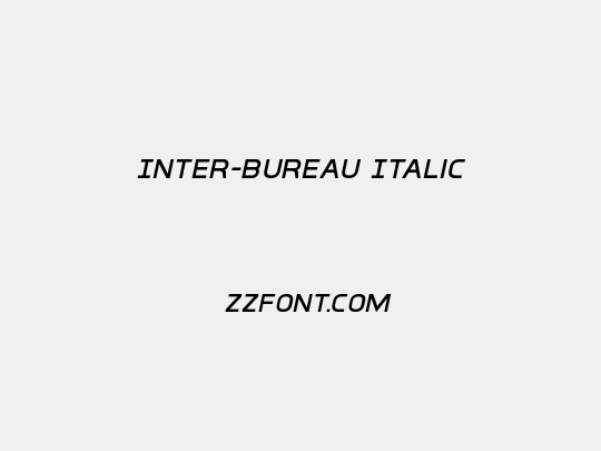 Inter-Bureau Italic