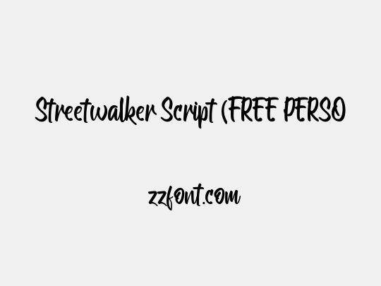 Streetwalker Script (FREE PERSO