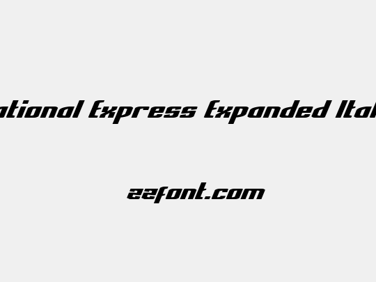 National Express Expanded Italic