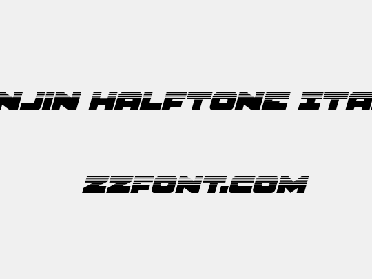 Banjin Halftone Italic