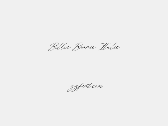 Billie Bonnie Italic