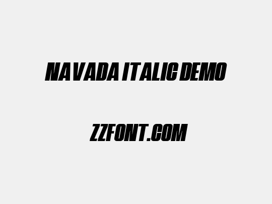 Navada Italic Demo