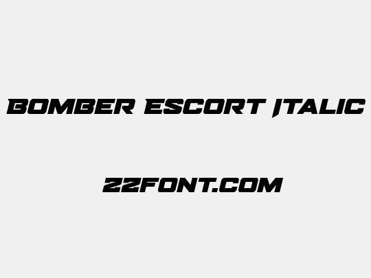 Bomber Escort Italic