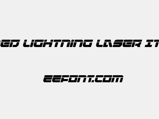Armed Lightning Laser Italic