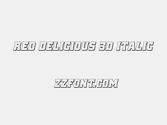 Red Delicious 3D Italic