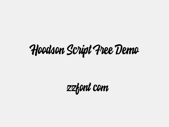 Hoodson Script Free Demo