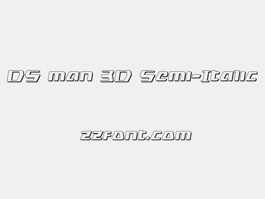 DS man 3D Semi-Italic