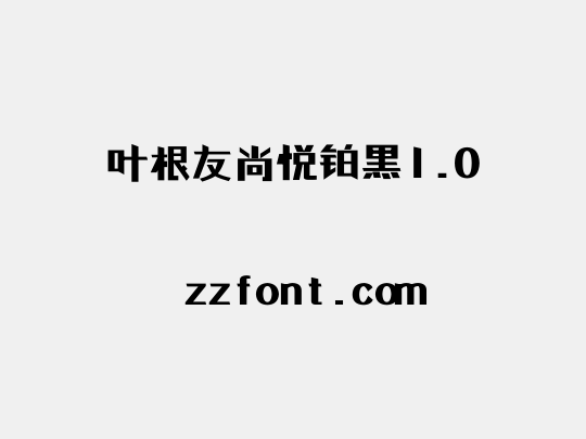叶根友尚悦铂黑1.0