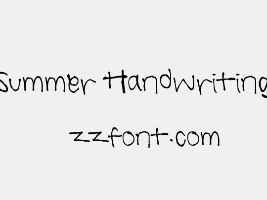 Summer Handwriting