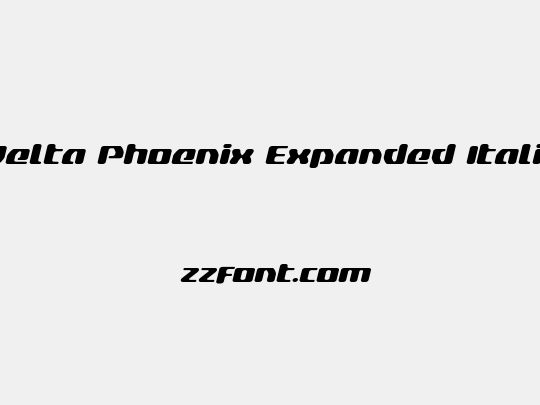 Delta Phoenix Expanded Italic