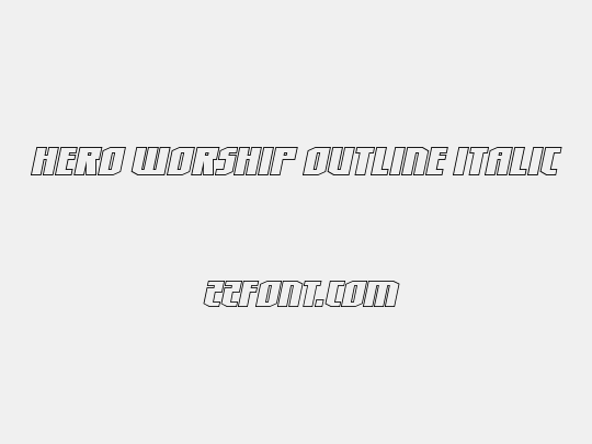 Hero Worship Outline Italic