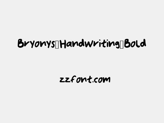 Bryonys_Handwriting_Bold