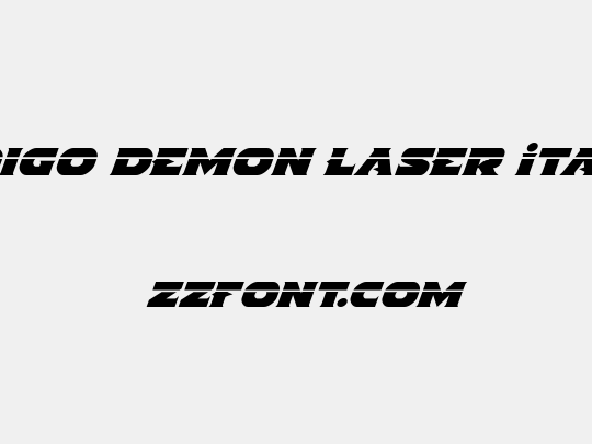 Indigo Demon Laser Italic