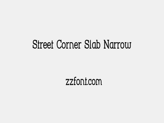 Street Corner Slab Narrow