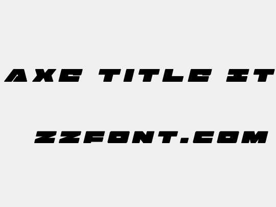 Bad Axe Title Italic