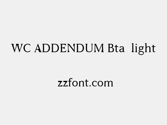 WC ADDENDUM Bta  light