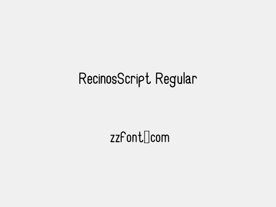 RecinosScript Regular