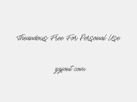 Theandous Free For Personal Use