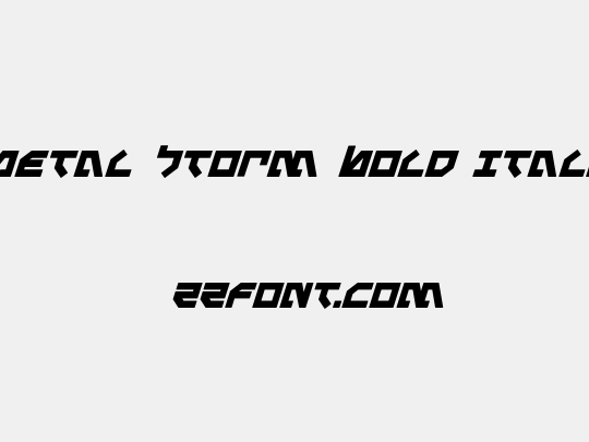 Metal Storm Bold Italic