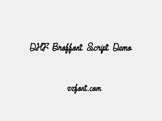 DHF Broffont Script Demo