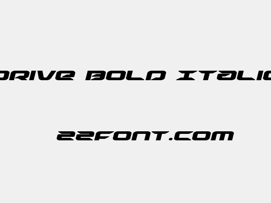 Drive Bold Italic