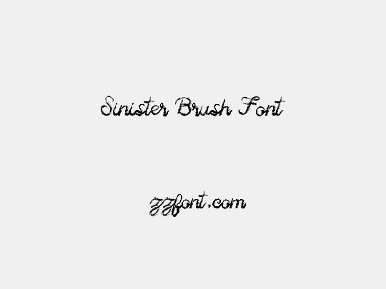 Sinister Brush Font