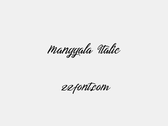 Manggala Italic