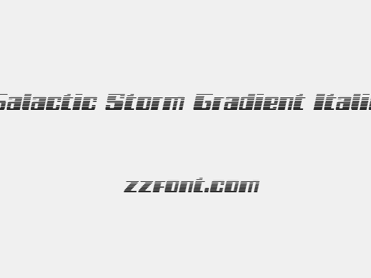 Galactic Storm Gradient Italic