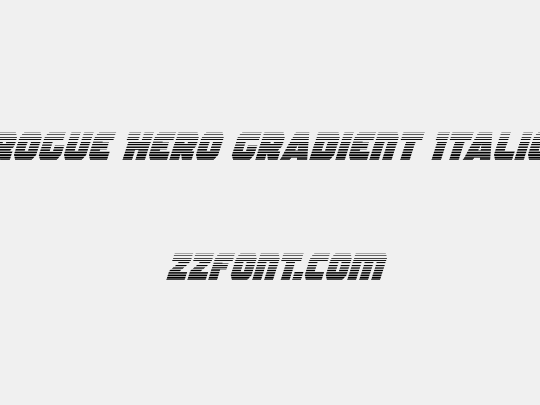 Rogue Hero Gradient Italic