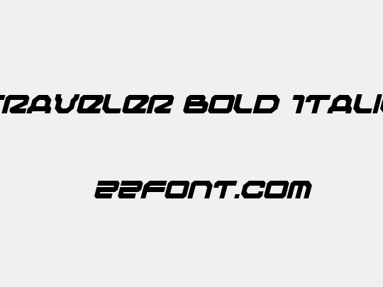 Traveler Bold Italic