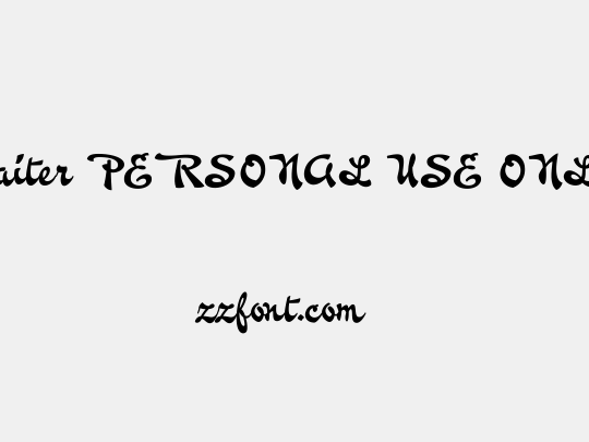 Waiter PERSONAL USE ONLY