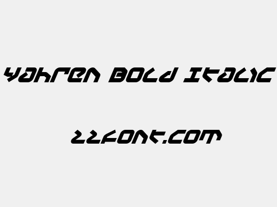 Yahren Bold Italic