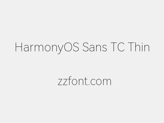 HarmonyOS Sans TC Thin